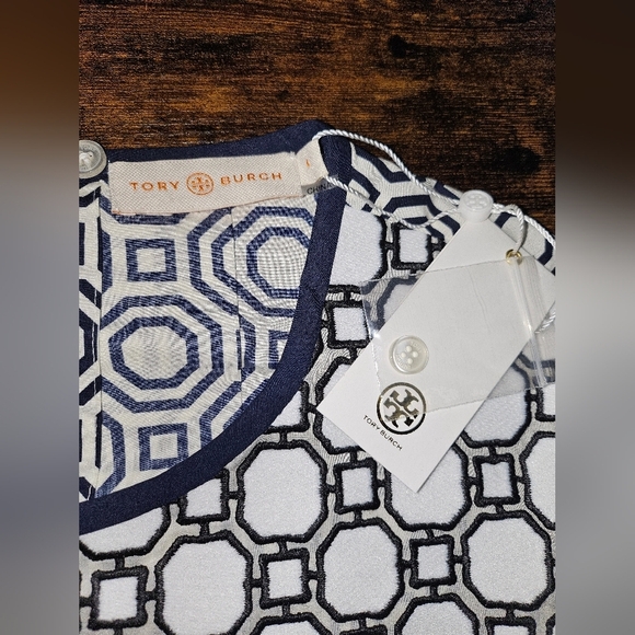 NWT Tory Burch Gloria Geometric Top 4 Small - Picture 3 of 7